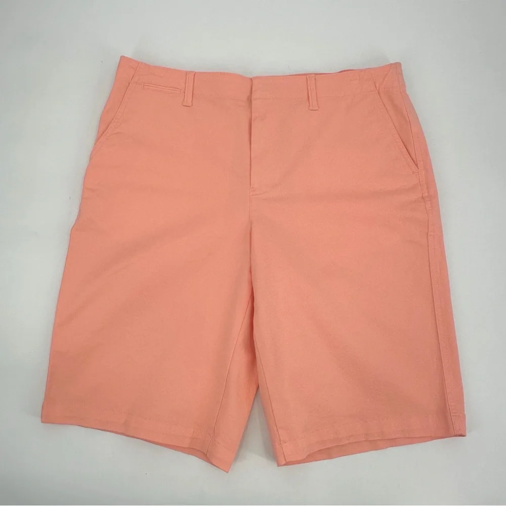 Lands' End Shorts Womens 16 Peach Classic Chino Cotton Stretch 12